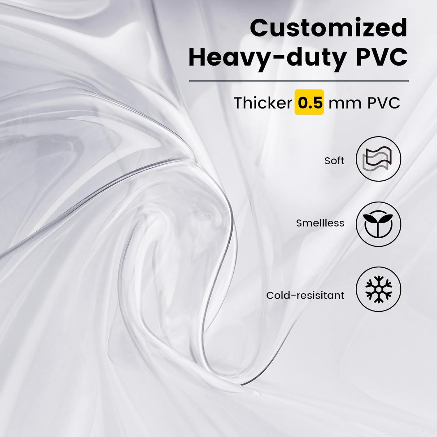 Vorspack Clear Backpack Heavy Duty PVC Transparent Backpack with Reinforced Strap Stitches & Large Capacity for College Workplace Security - Black - Image 3